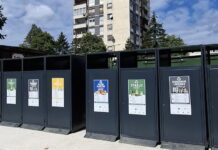 POSTAVLJENO PILOT RECIKLAŽNO OSTRVO ZA STANARE CRVENOG I PLAVOG SOLITERA (FOTO)